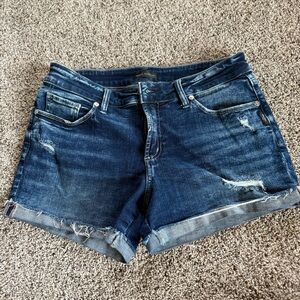 Silver Jeans Dark Blue Jean Shorts